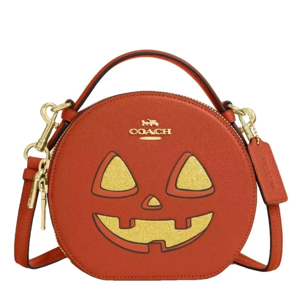 Coach Halloween Pumpkin Canteen Crossbody in Orange